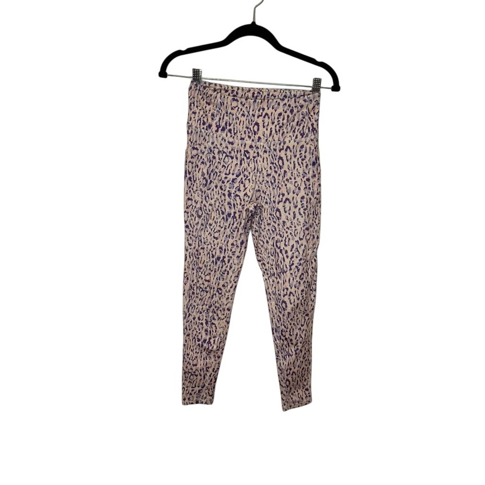 Laundry by Shelli Segal Leopard Print Leggings Pants Women's Size S Purple Pink